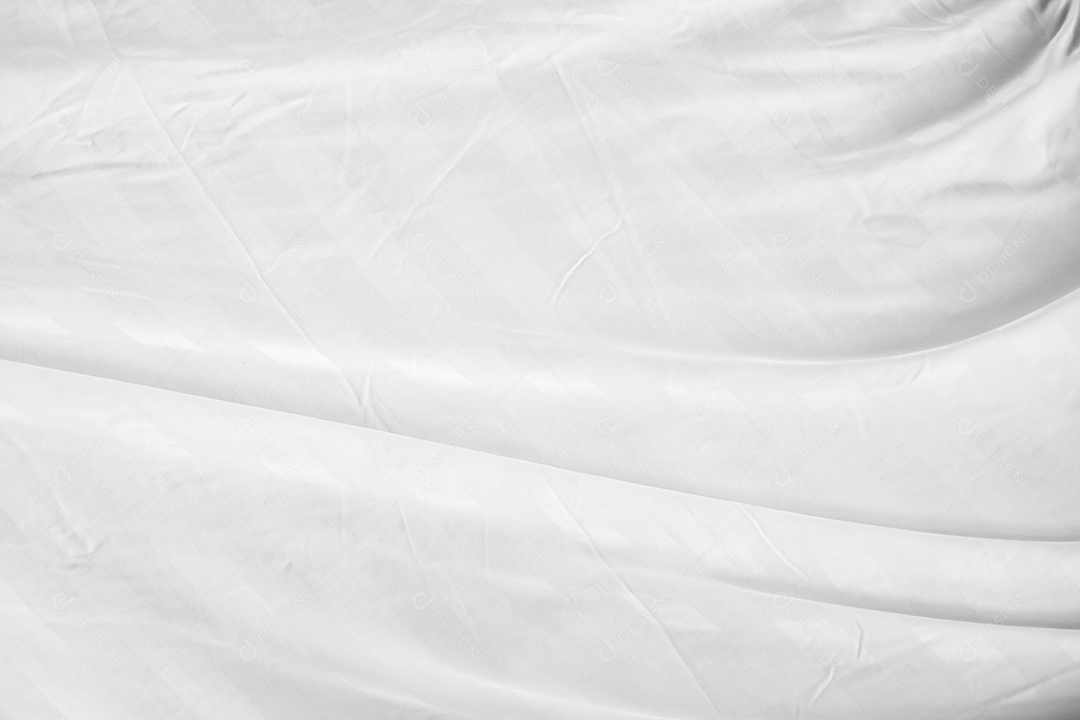 Textura gradiente de linho branco estilo de curva turva de tecido de luxo abstrato, roupa de cama enrugada e sombras cinza escuras, plano de fundo