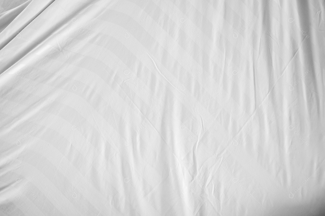 Textura gradiente de linho branco estilo de curva turva de tecido de luxo abstrato, roupa de cama enrugada e sombras cinza escuras, plano de fundo