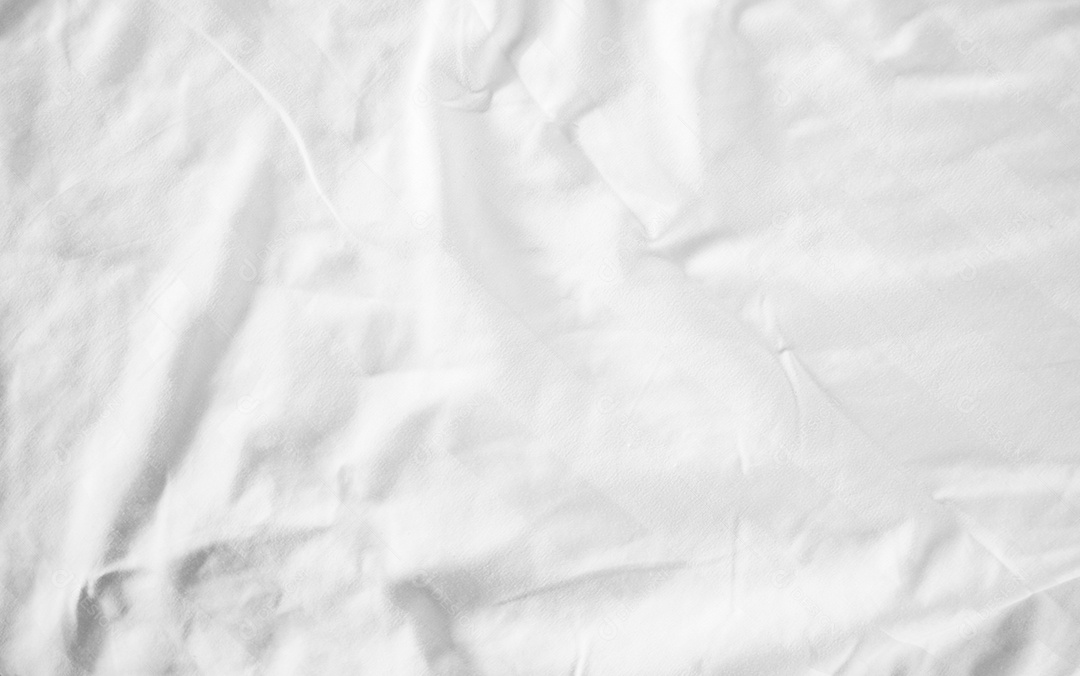 Textura gradiente de linho branco estilo de curva turva de tecido de luxo abstrato, roupa de cama enrugada e sombras cinza escuras, plano de fundo