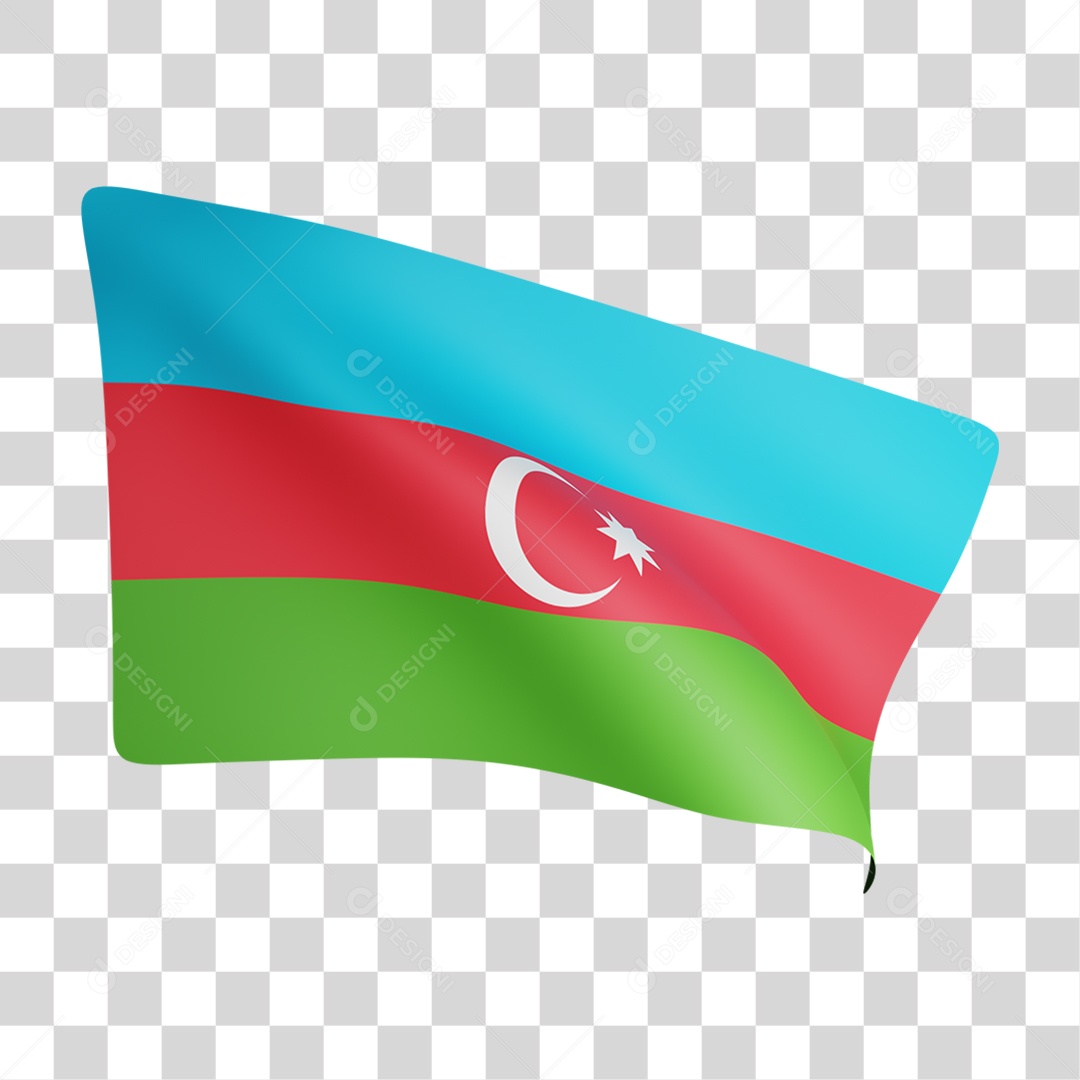 Elemento 3D Bandeira Bangladesh para Composição PNG Transparente