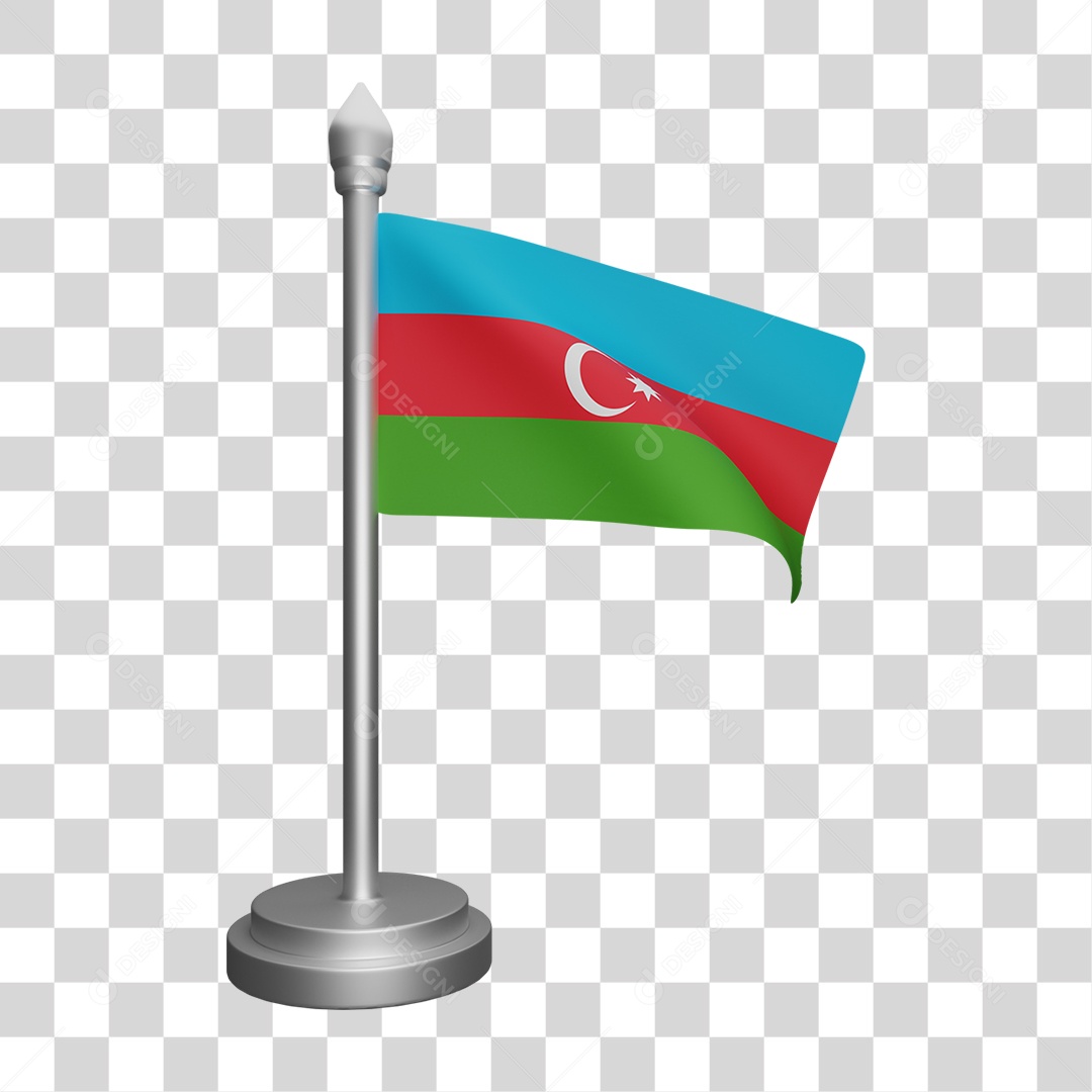 Elemento 3D Bandeira Bangladesh para Composição PNG Transparente