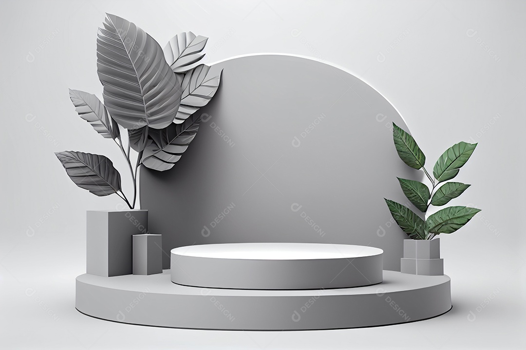 Cenário pódio cinza