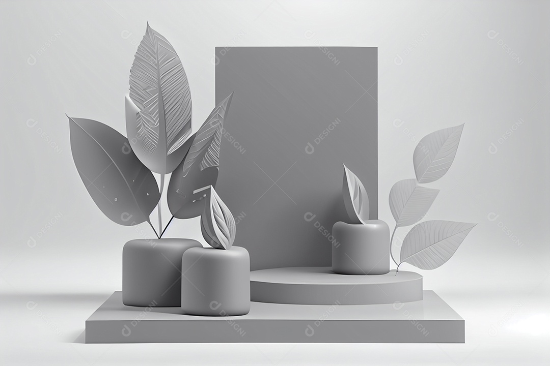 Cenário pódio cinza