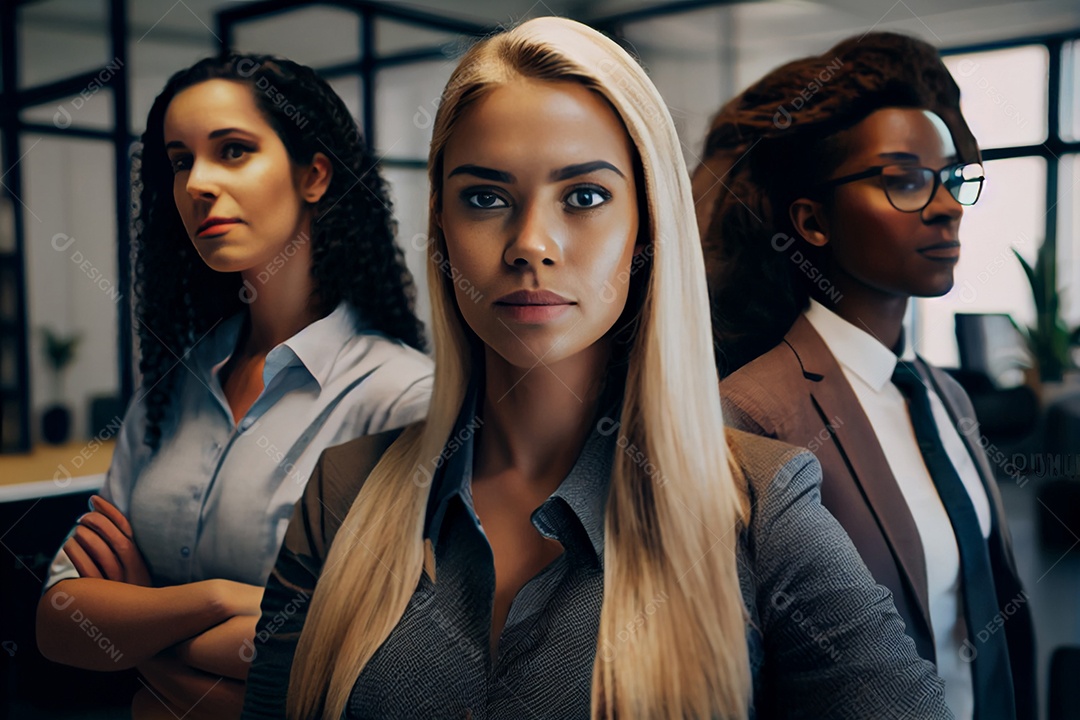 Equipe de mulheres empresárias