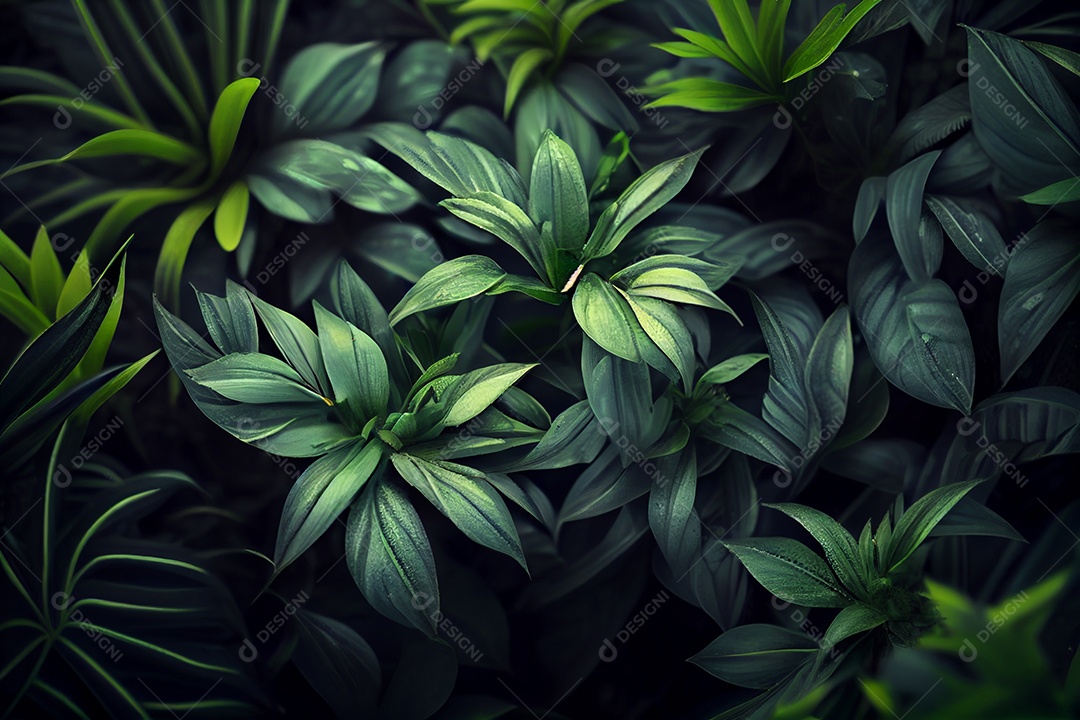 Background de folhagens verde