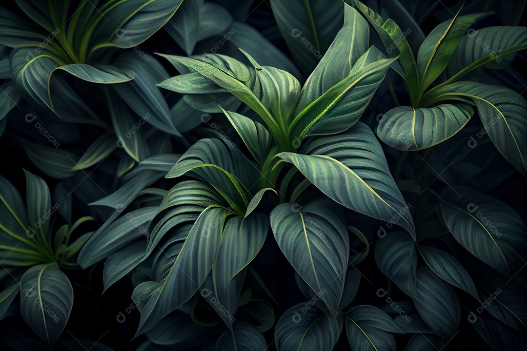 Background de folhagens verde