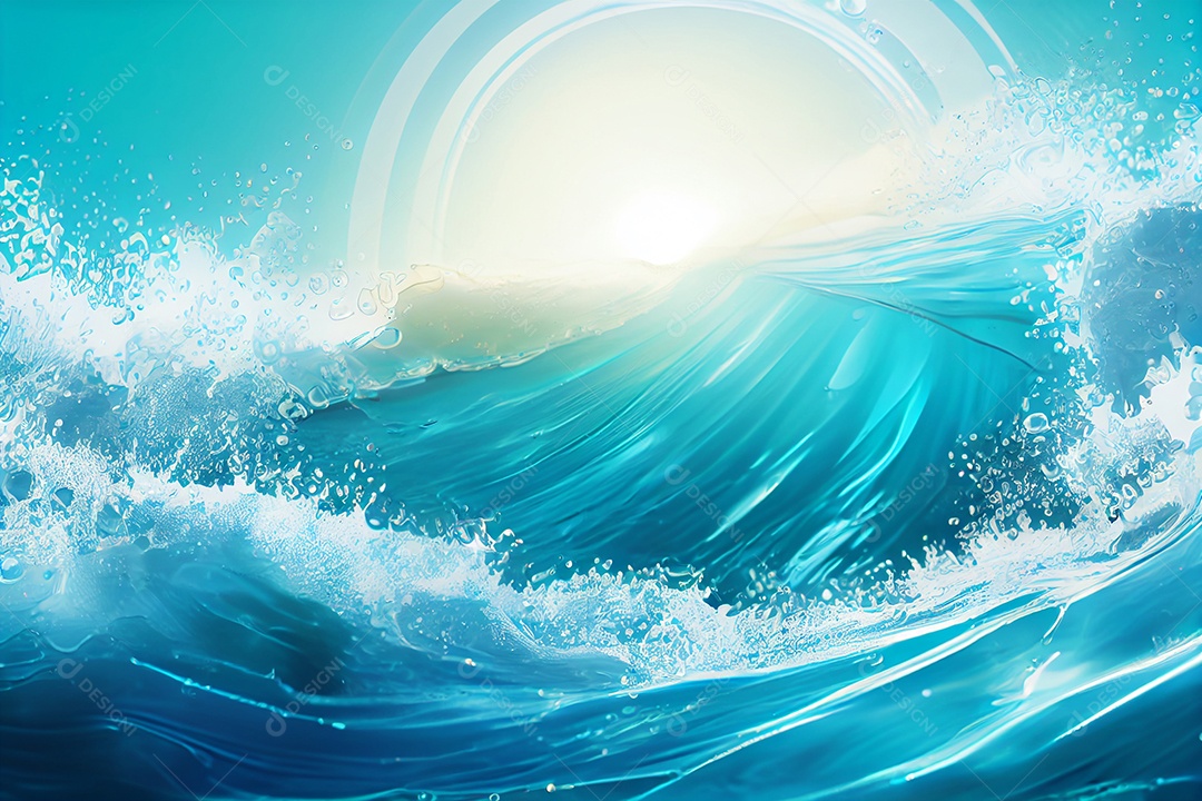 Ilustração de ondas do mar