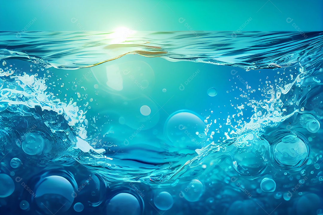 Ilustração de ondas do mar