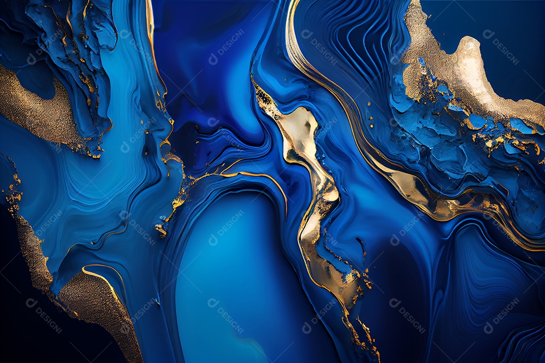 Textura abstrata azul e dourado