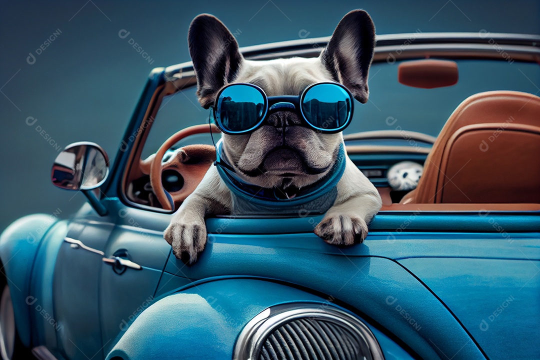 Ilustração de cachorro fofo de óculos