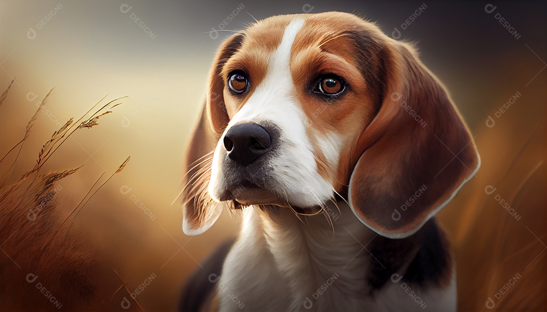 Ilustração de cachorro beagle fofo