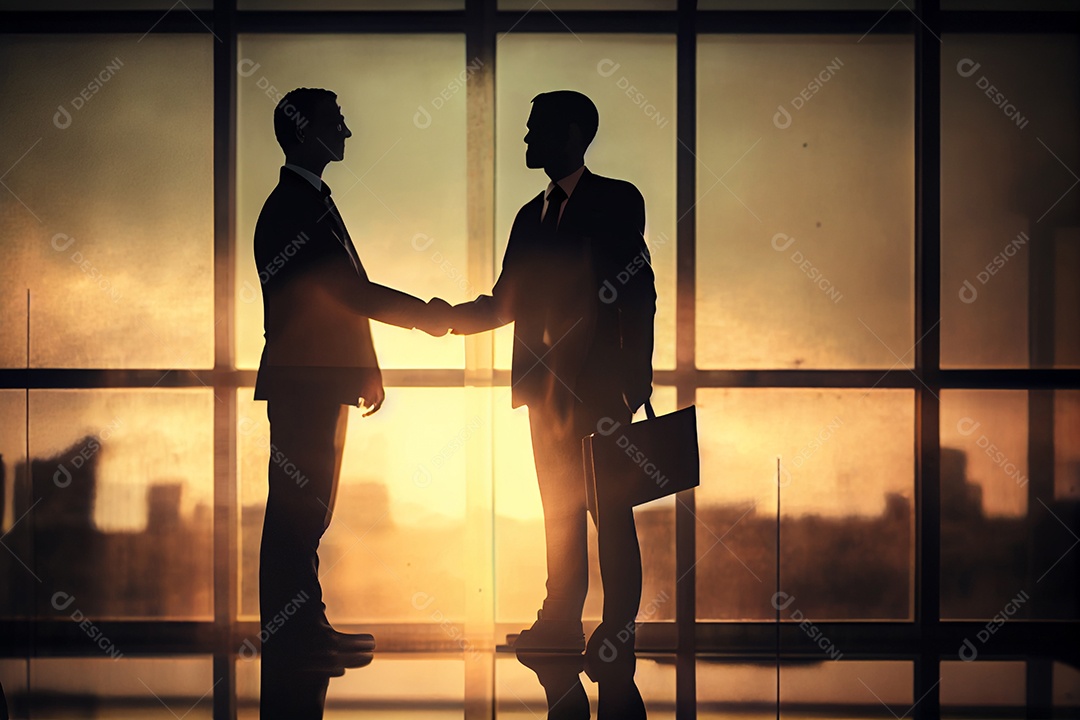 Homens de negócios apertando as mãos