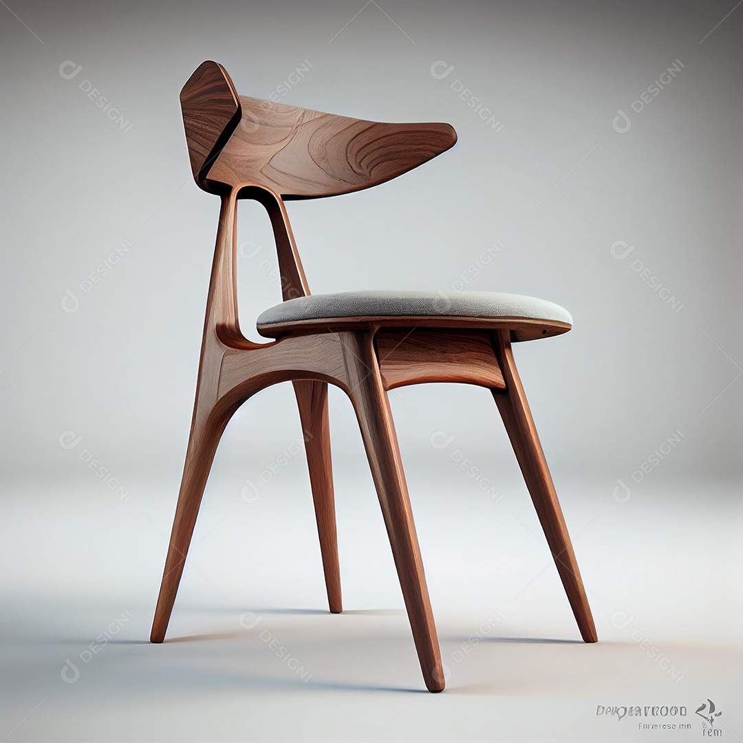 Poltrona moderna em fundo branco