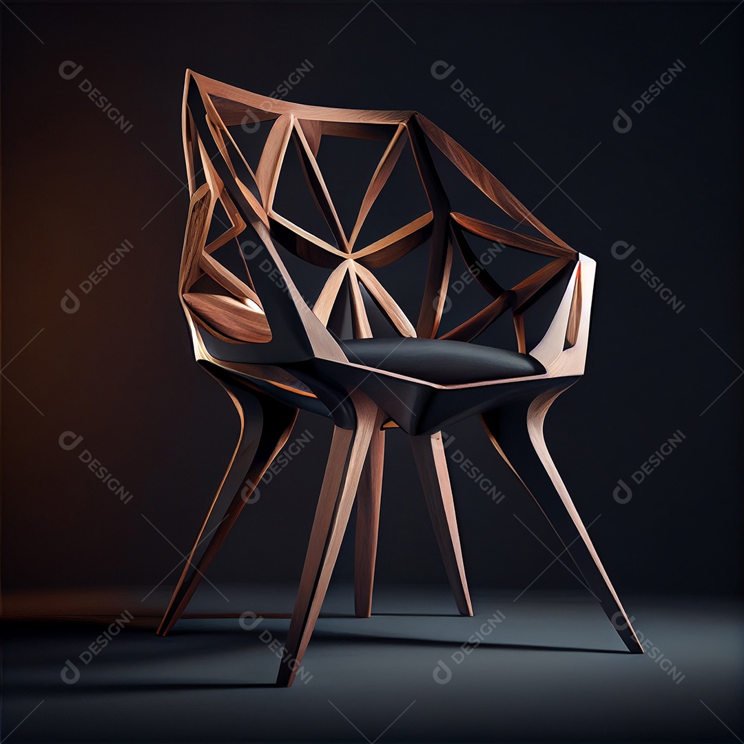 Poltrona moderna em fundo branco