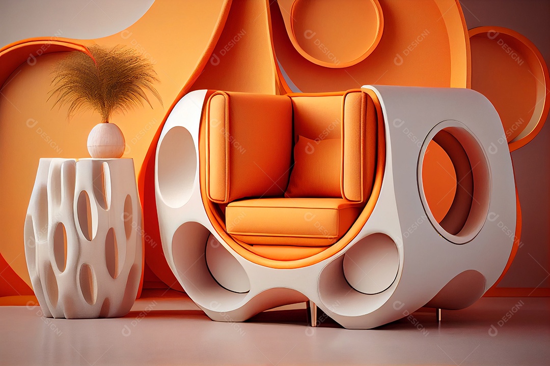 Ilustração de uma poltrona moderna