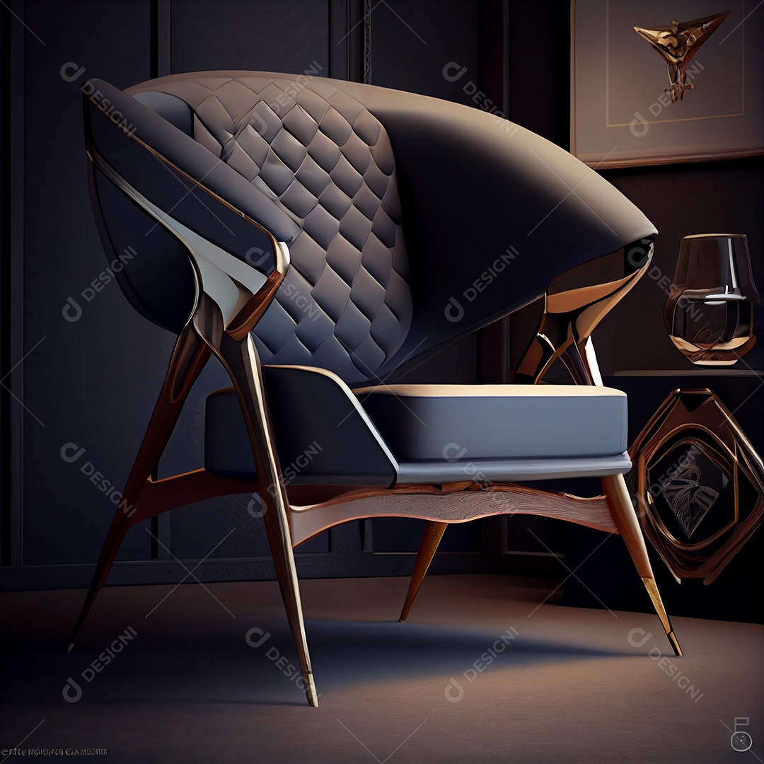 Ilustração de uma poltrona moderna