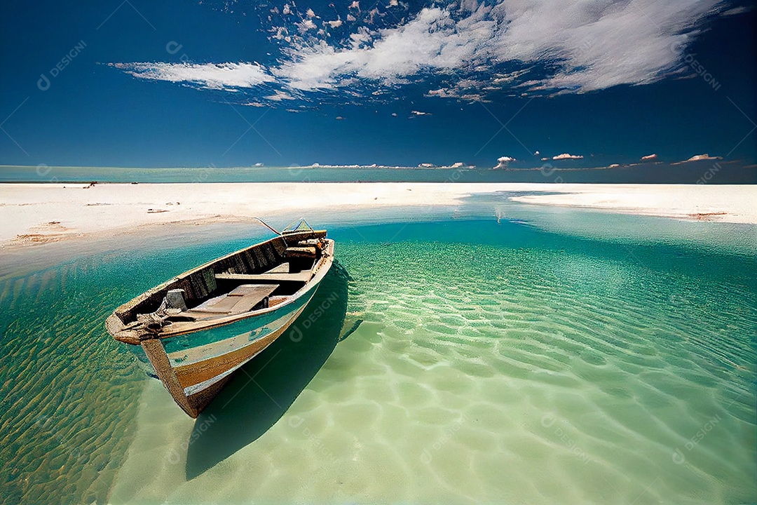 Linda praia de águas claras