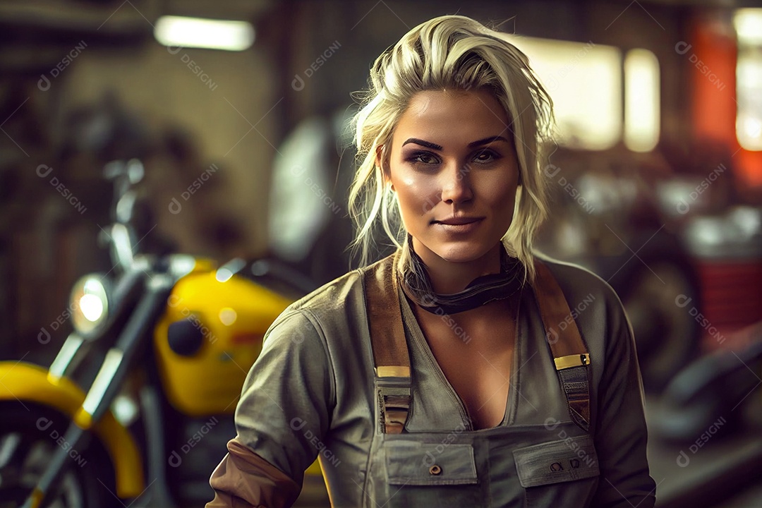 Linda mulher mecânica