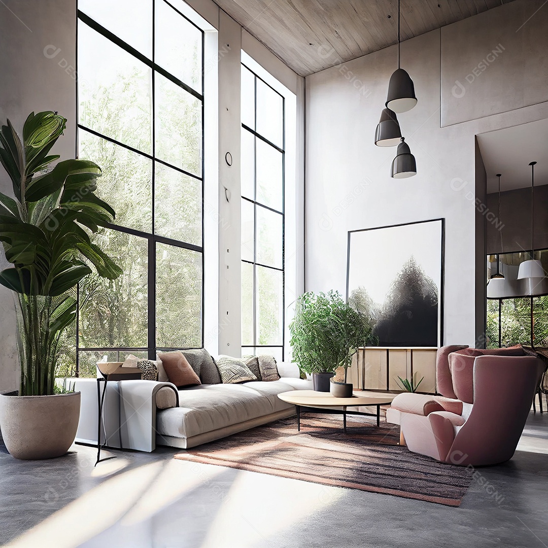 Interior de uma casa moderna