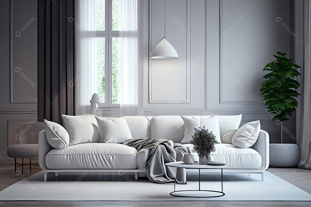 Interior de uma casa moderna