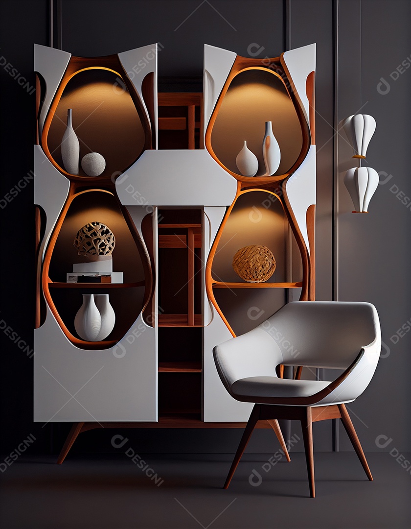 Detalhes de móveis de interior modernos