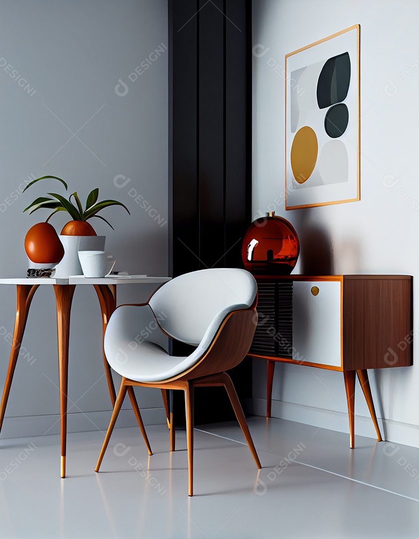 Detalhes de móveis de interior modernos