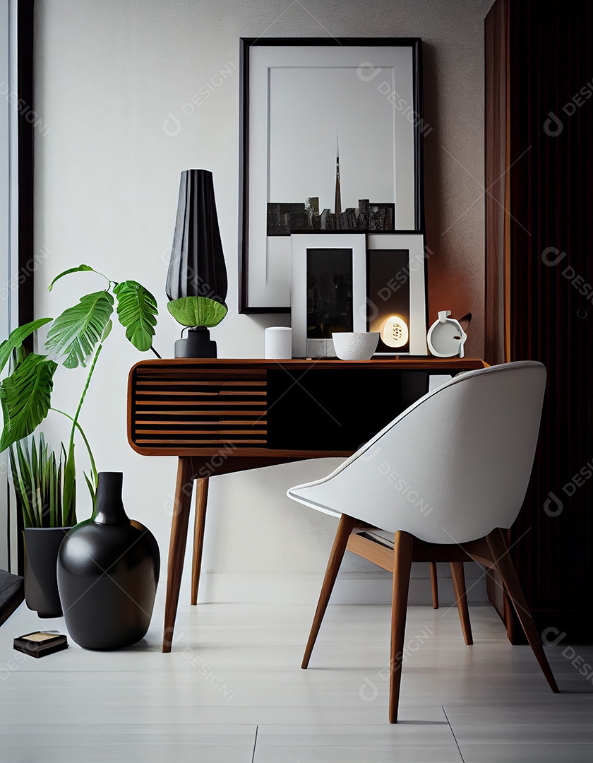 Detalhes de móveis de interior modernos