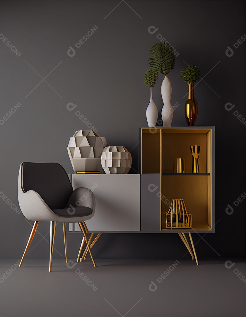 Detalhes de móveis de interior modernos