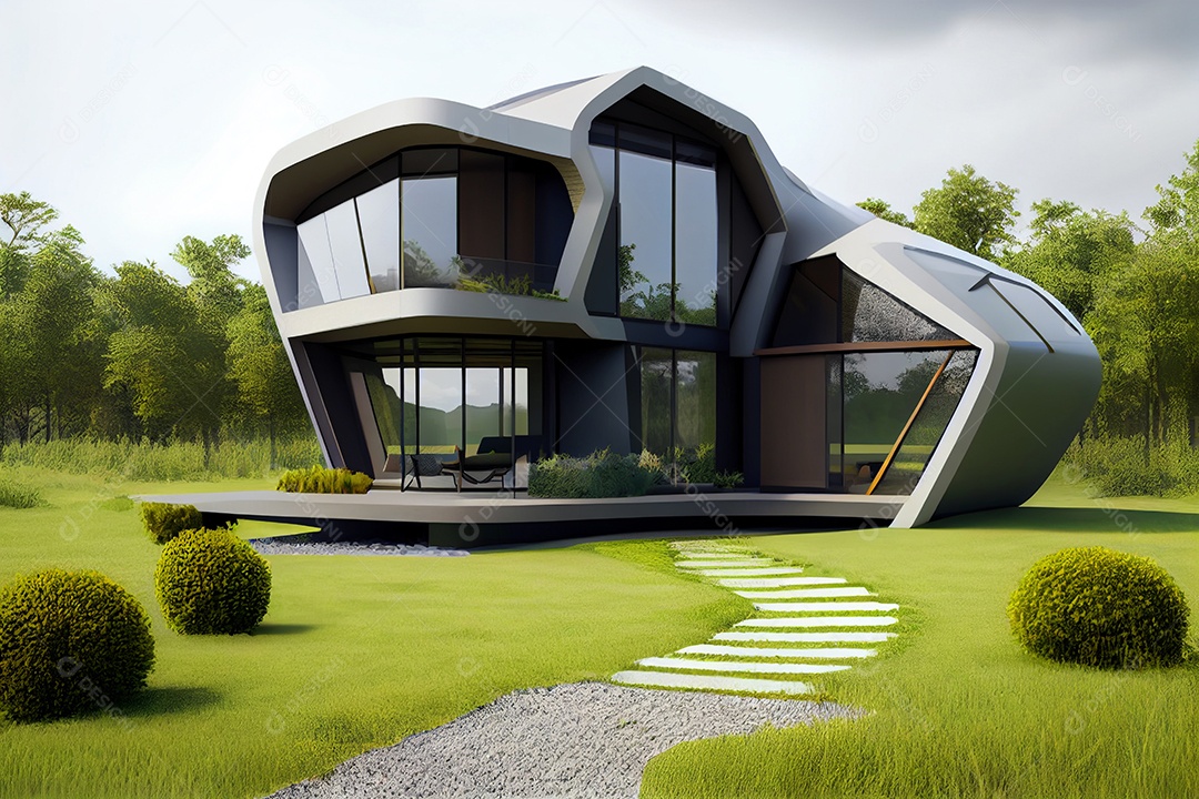 Exterior de casa moderna