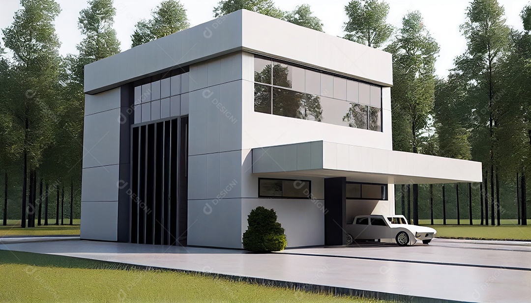 Exterior de casa moderna