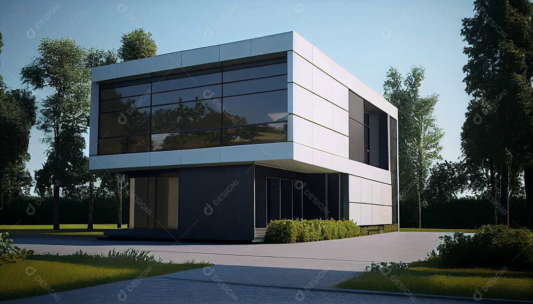 Exterior de uma casa moderna