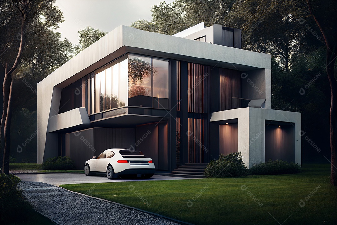 Exterior de uma casa moderna