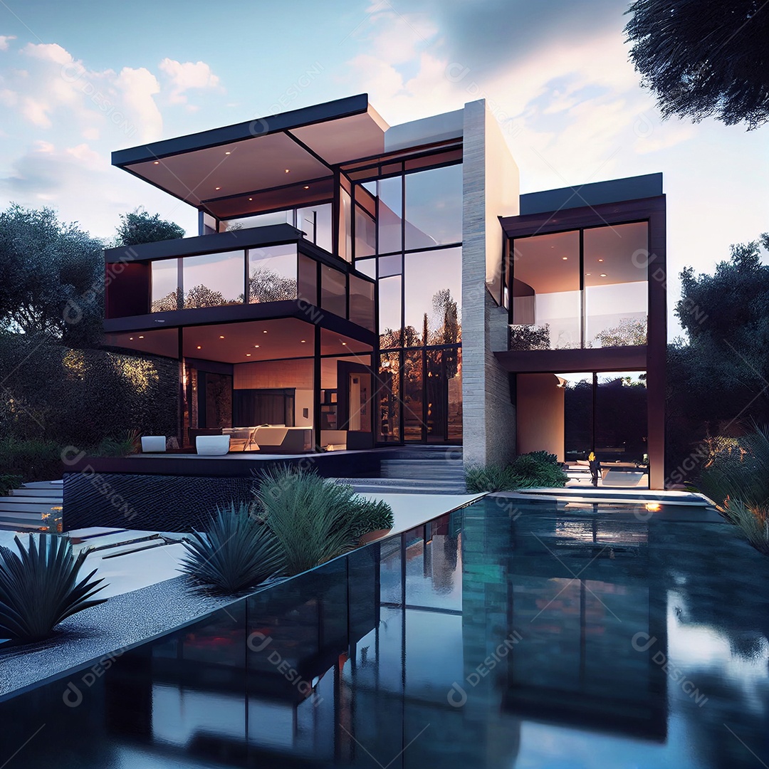 Exterior de uma casa moderna