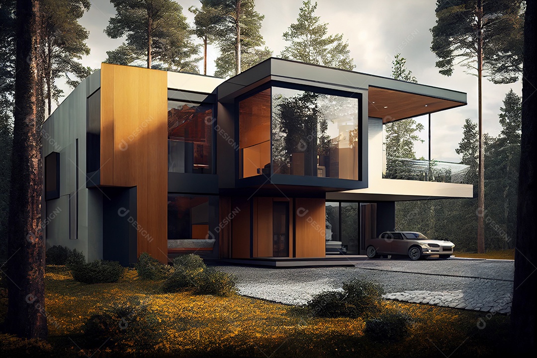 Exterior de uma casa moderna