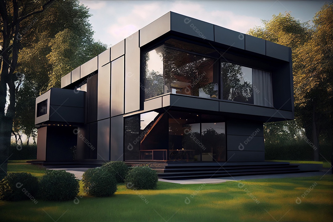 Exterior de uma casa moderna