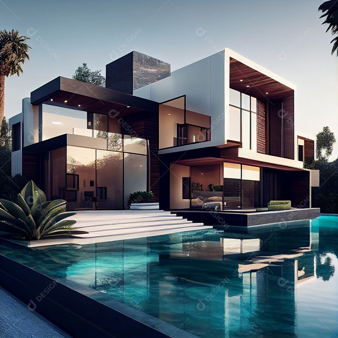 Exterior de uma casa moderna