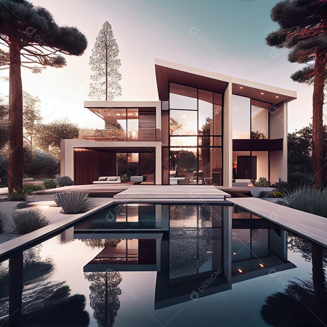 Exterior de uma casa moderna