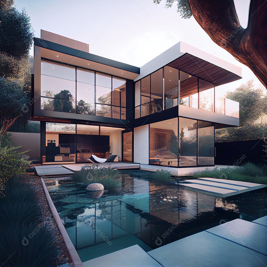 Exterior de uma casa moderna