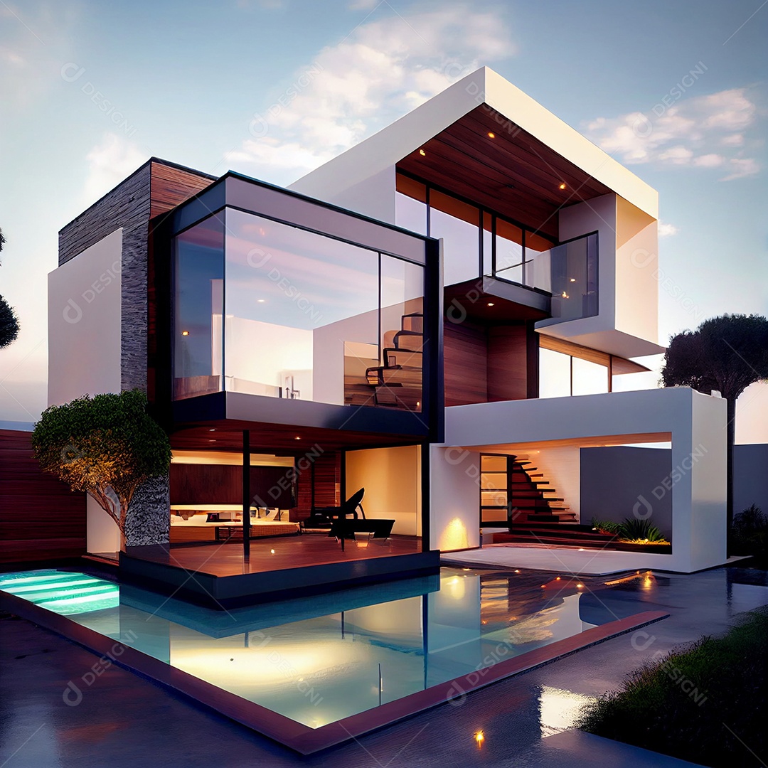 Exterior de uma casa moderna