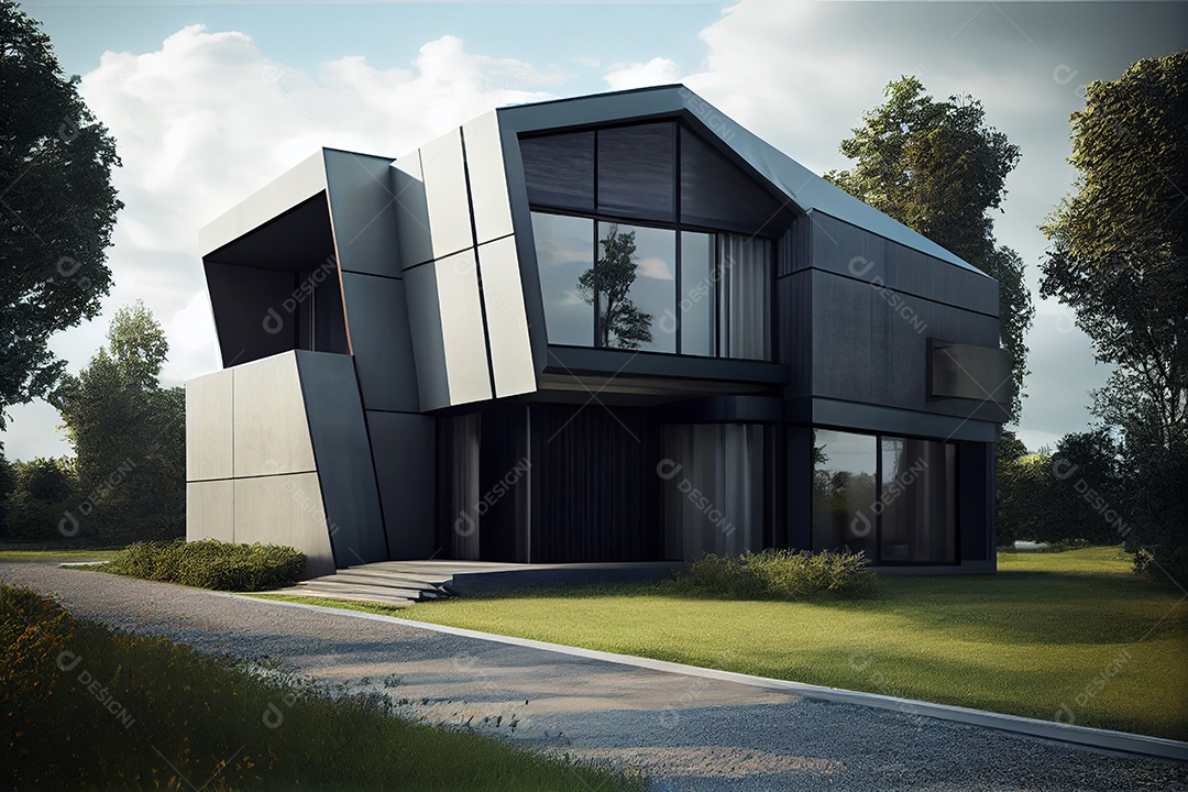 Exterior de uma casa moderna