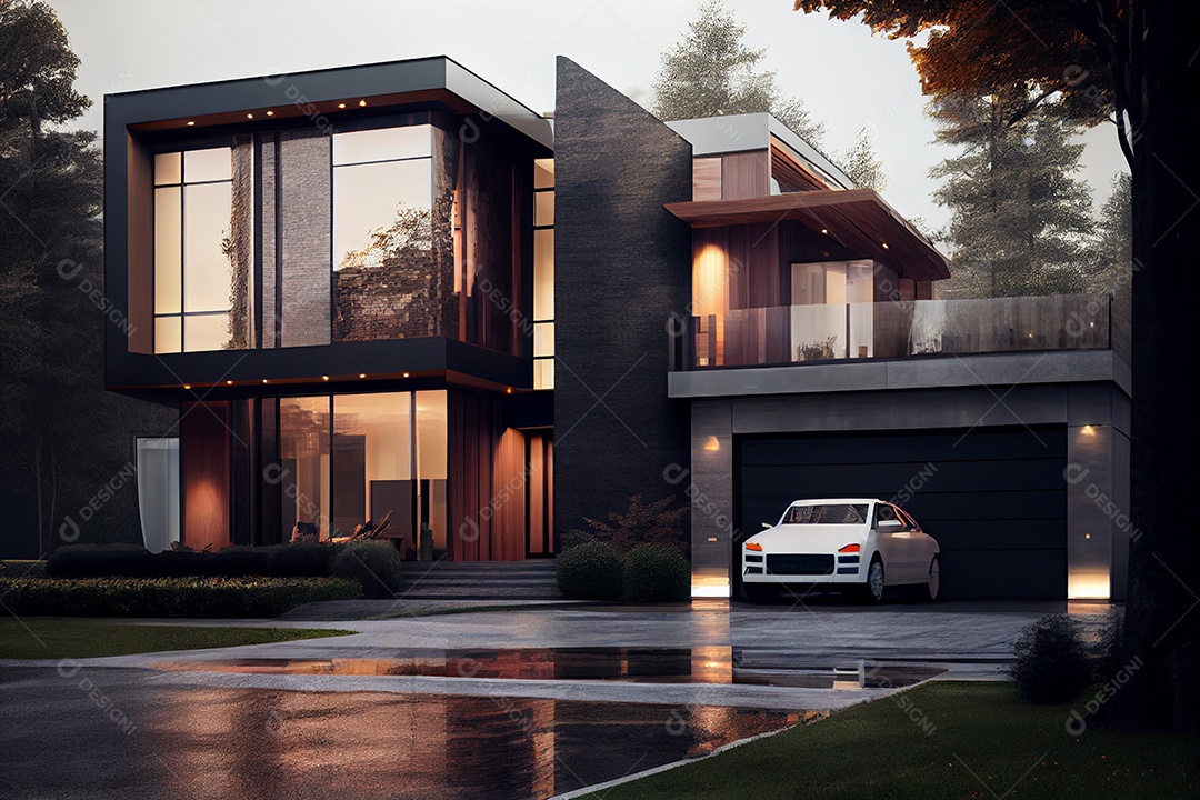 Exterior de uma casa moderna