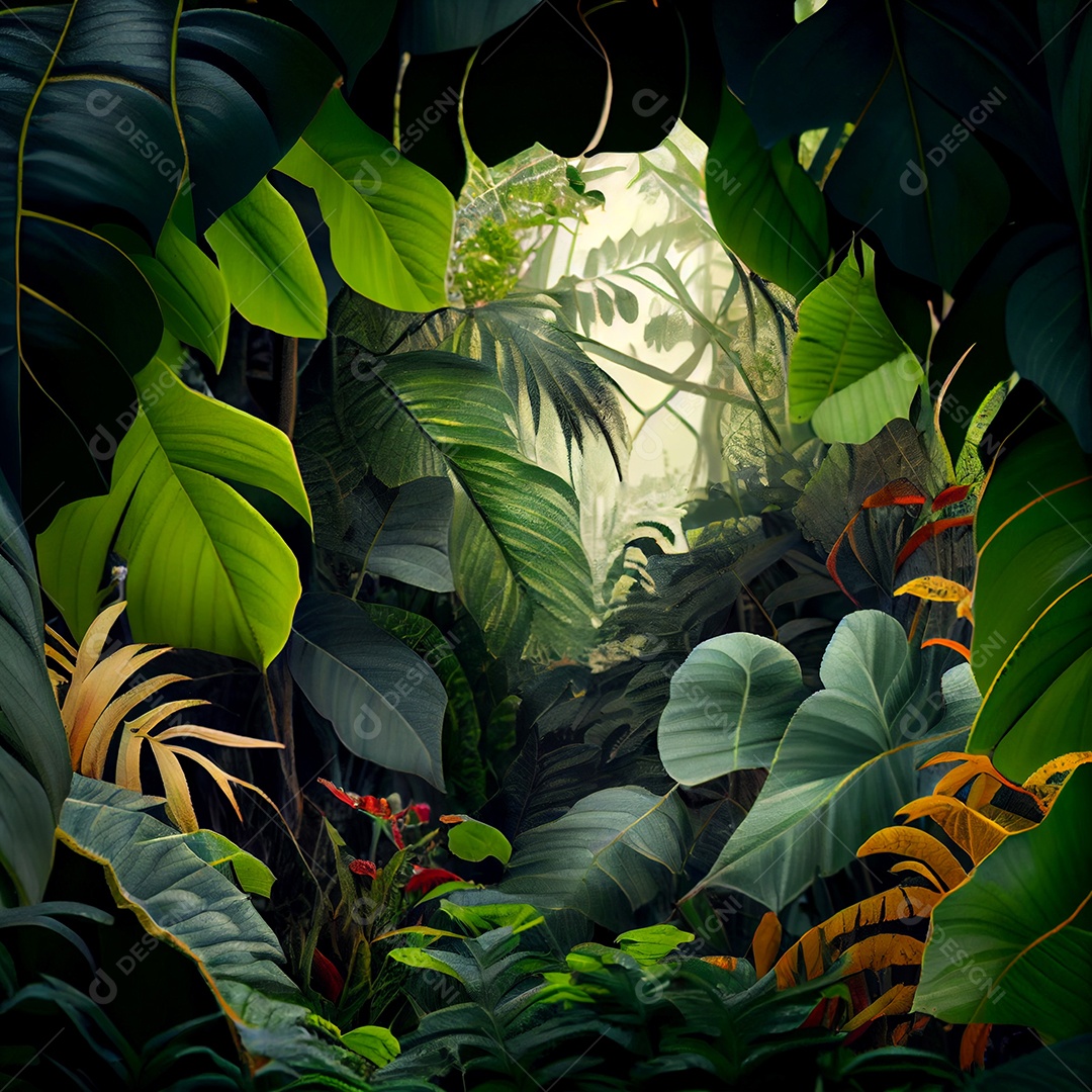 Fundo de selva realista verde