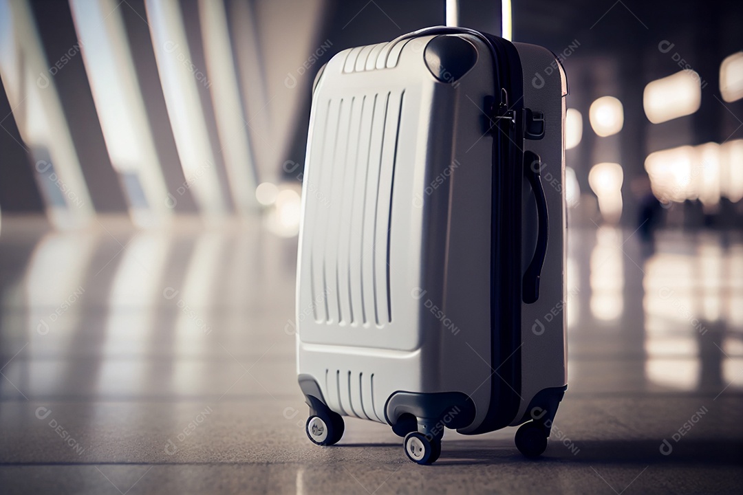 Mala de viagem em aeroporto