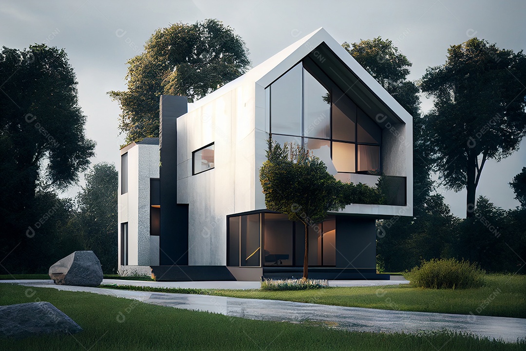 Exterior de uma casa moderna