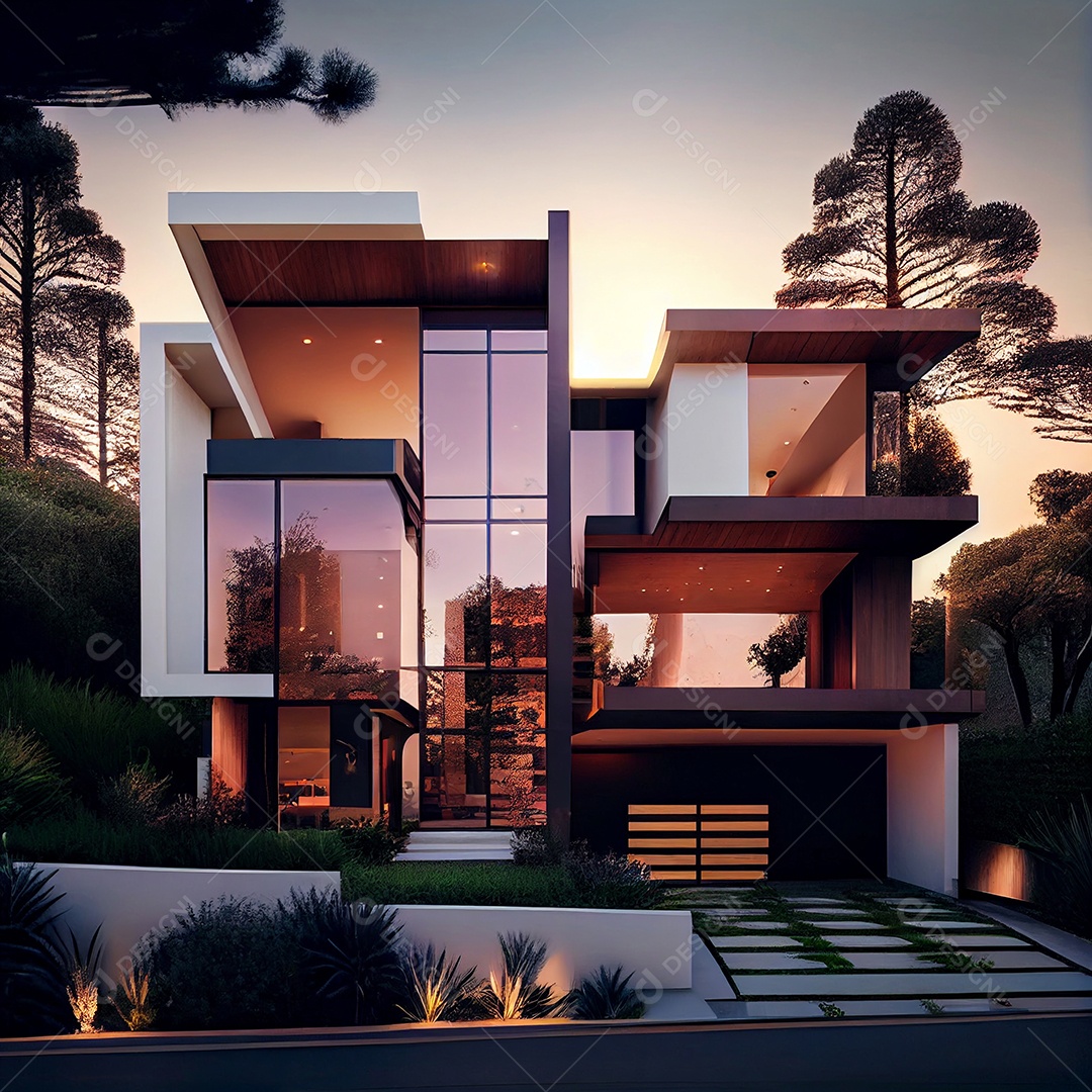 Exterior de uma casa moderna