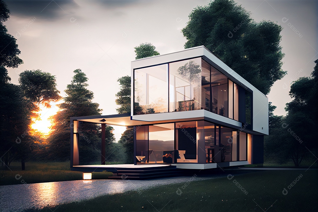 Exterior de uma casa moderna