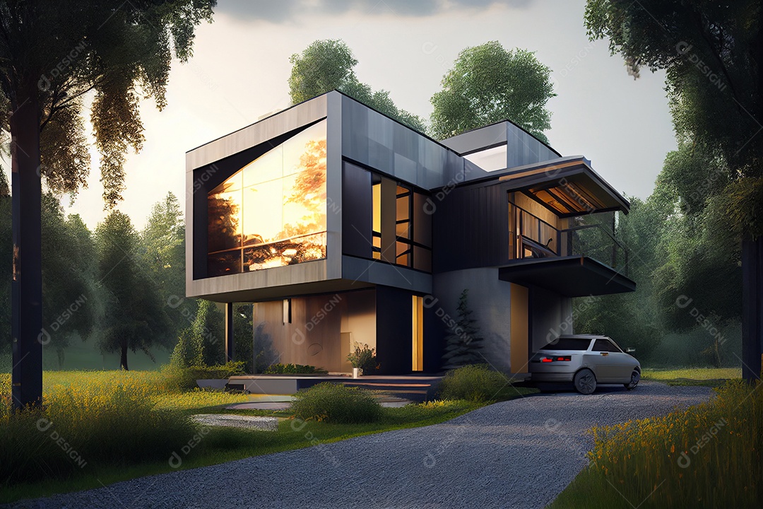 Exterior de uma casa moderna