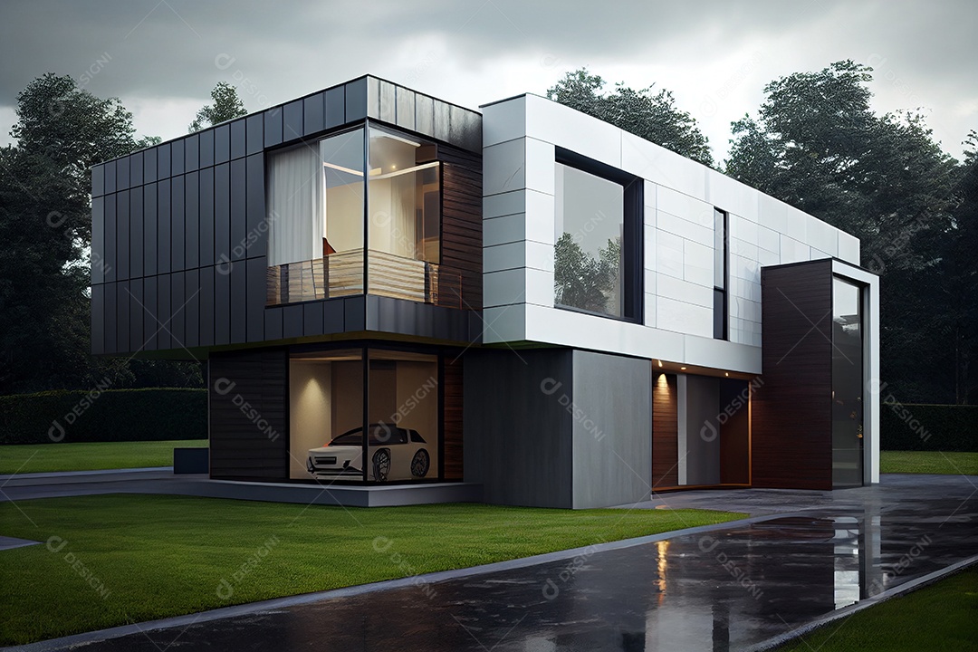 Exterior de uma casa moderna