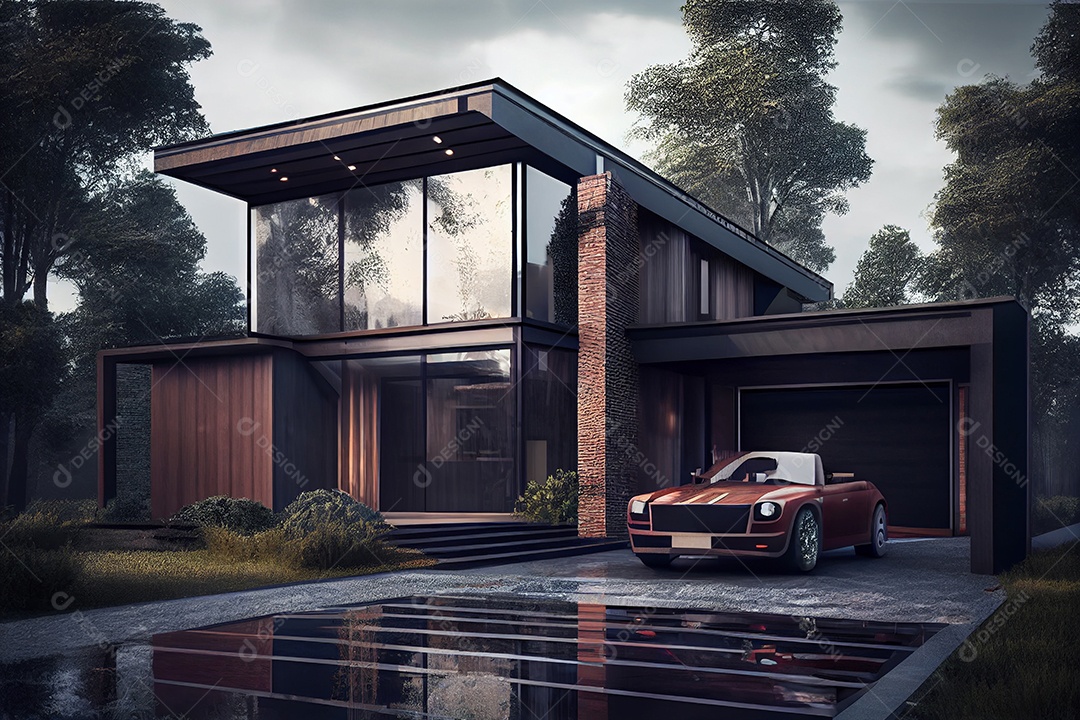 Exterior de uma casa moderna