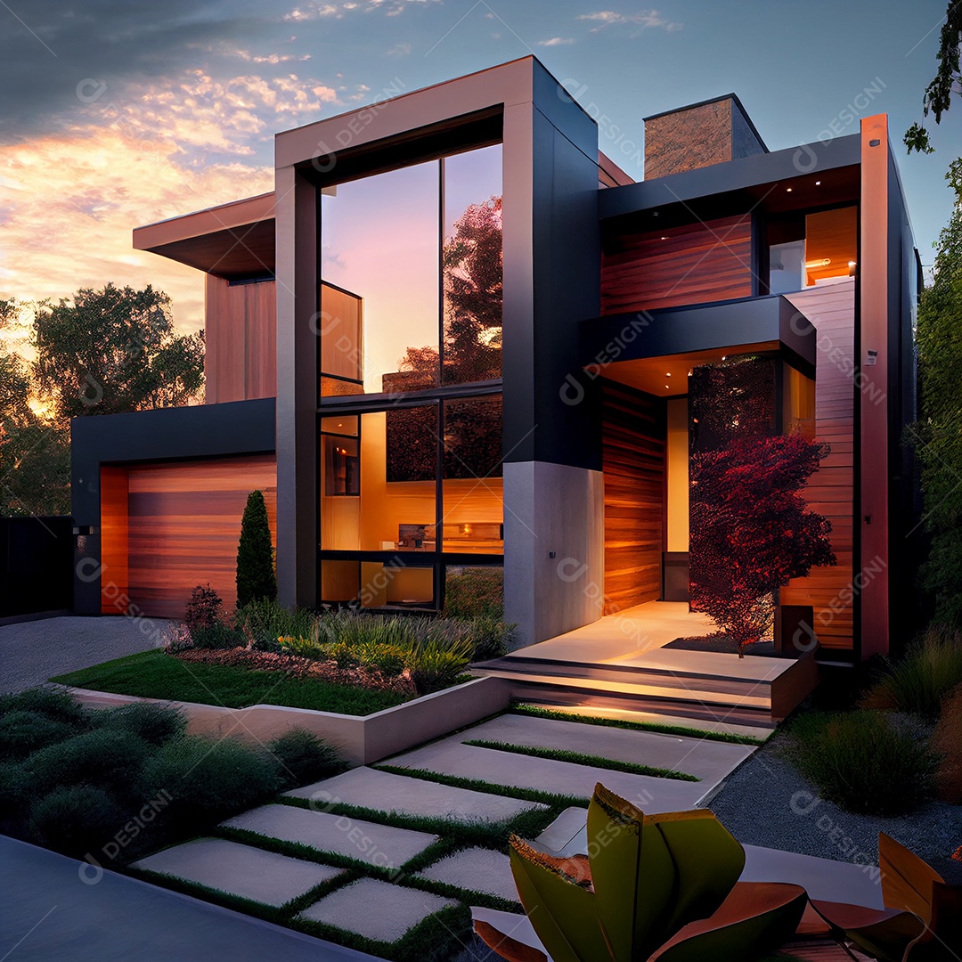 Exterior de uma casa moderna